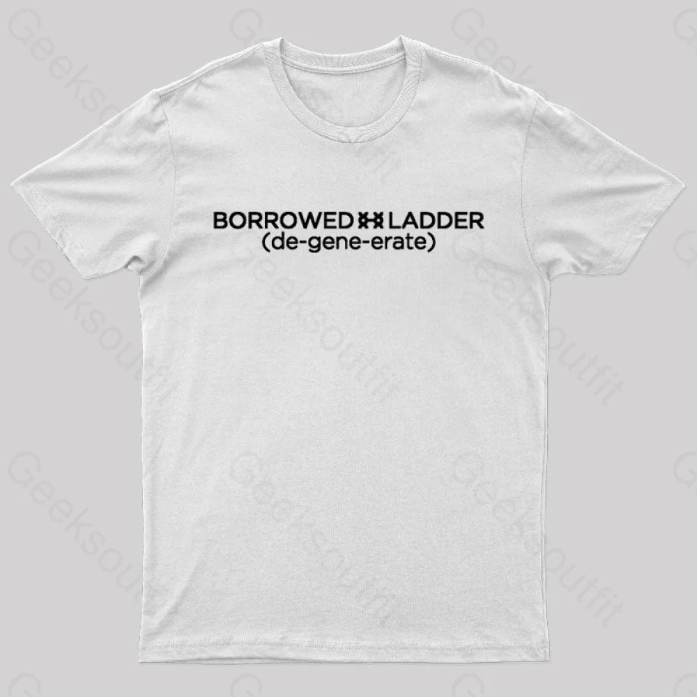 Borrowed Ladder Nerd T-Shirt White / S