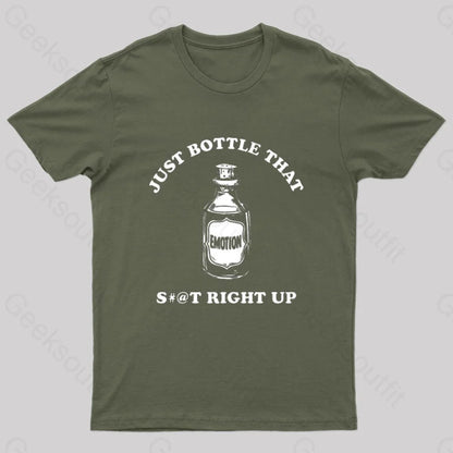 Bottle Clean Pat Geek T-Shirt Army Green / S