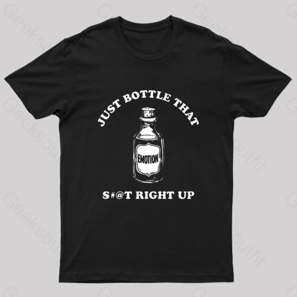 Bottle Clean Pat Geek T-Shirt Black / S