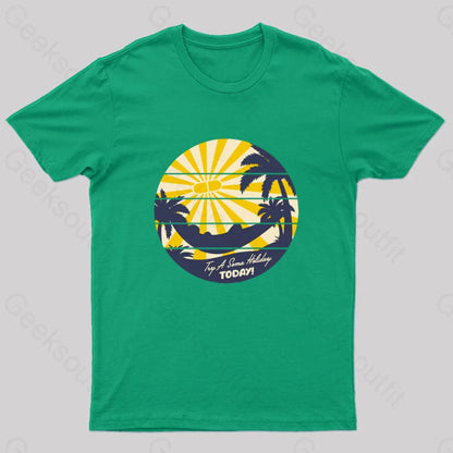 Brave New World-Soma Holiday Geek T-Shirt Green / S