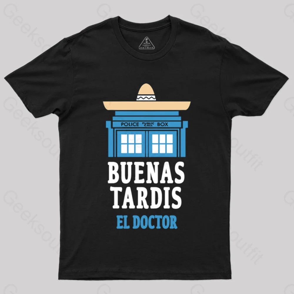 Buenas Tardis T-Shirt Black / S