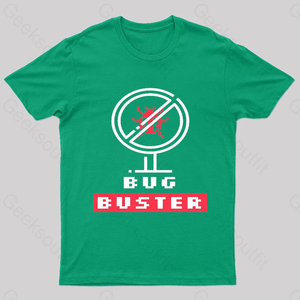 Bug Buster Geek T-Shirt Green / S