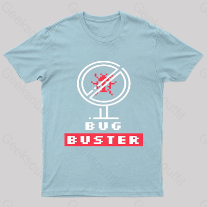 Bug Buster Geek T-Shirt Light Blue / S