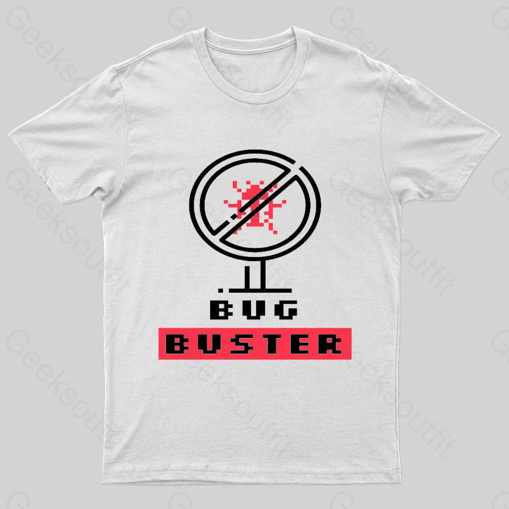 Bug Buster Geek T-Shirt White / S