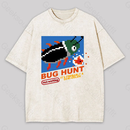 Bug Hunt Geek Washed T-Shirt Apricot / S