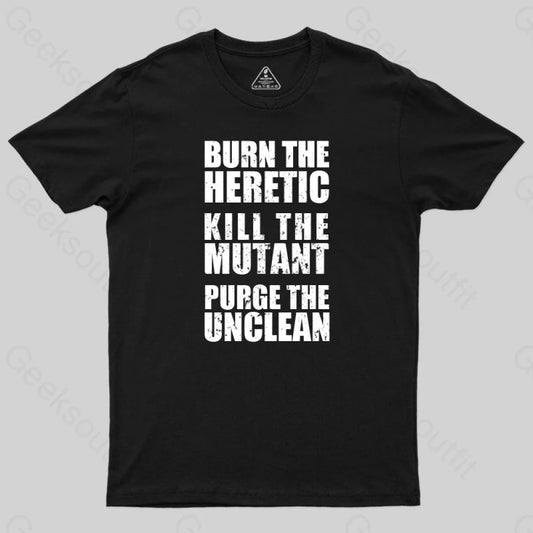 Burn The Heretic-Warhammer 40K T-Shirt Black / S