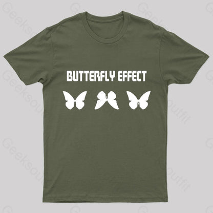 Butterfly Effect Geek T-Shirt Army Green / S