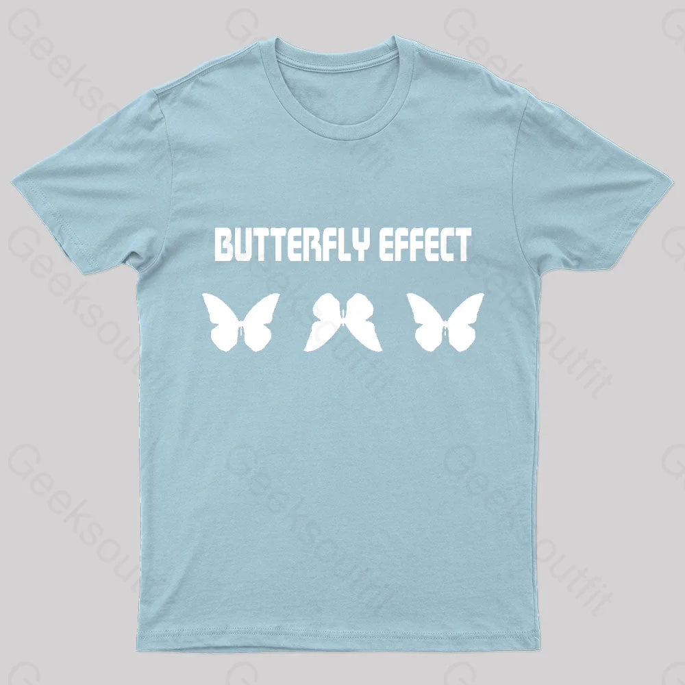 Butterfly Effect Geek T-Shirt Light Blue / S