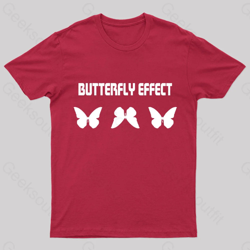 Butterfly Effect Geek T-Shirt Red / S