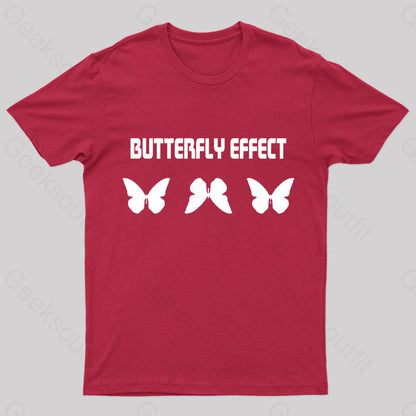 Butterfly Effect Geek T-Shirt Red / S