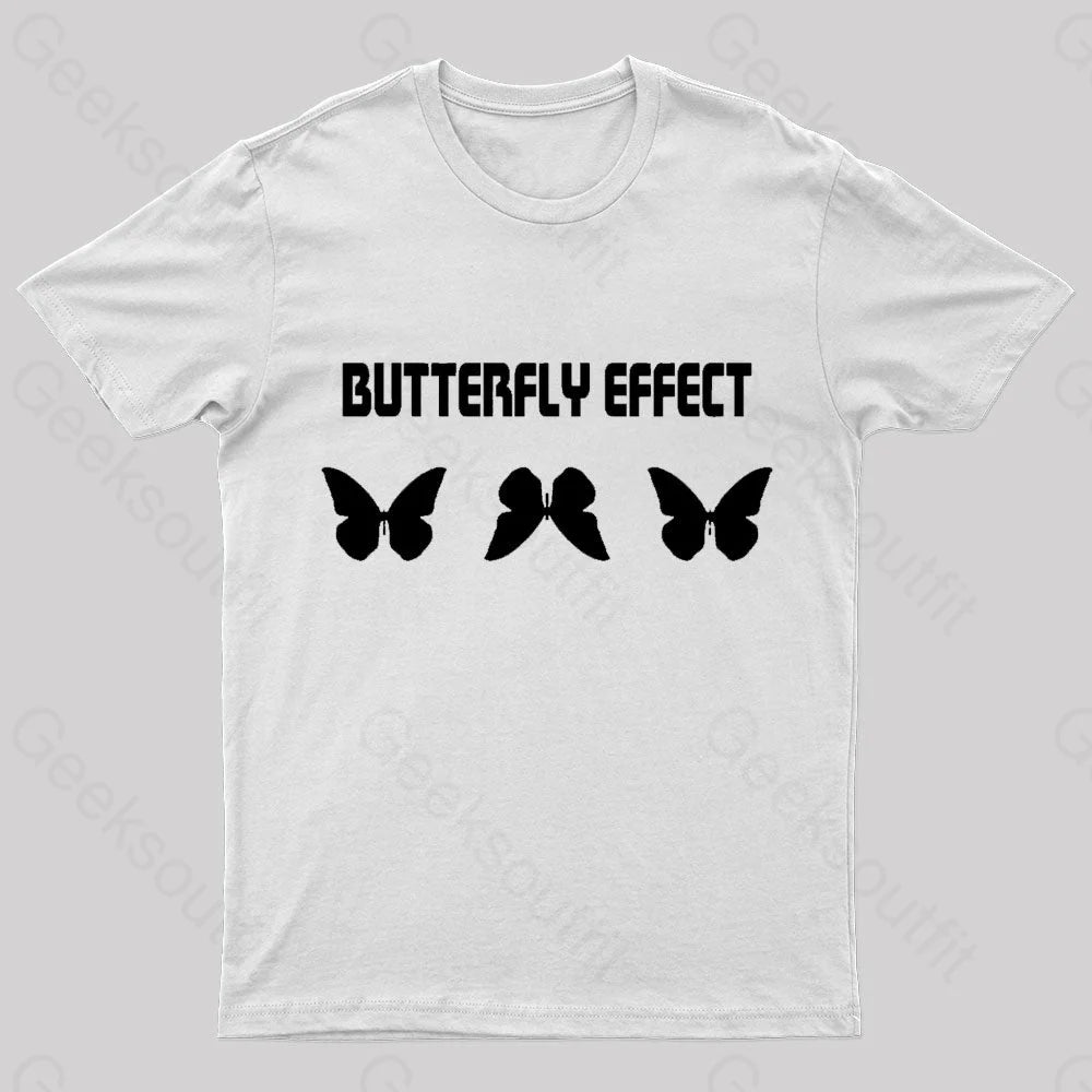 Butterfly Effect Geek T-Shirt White / S