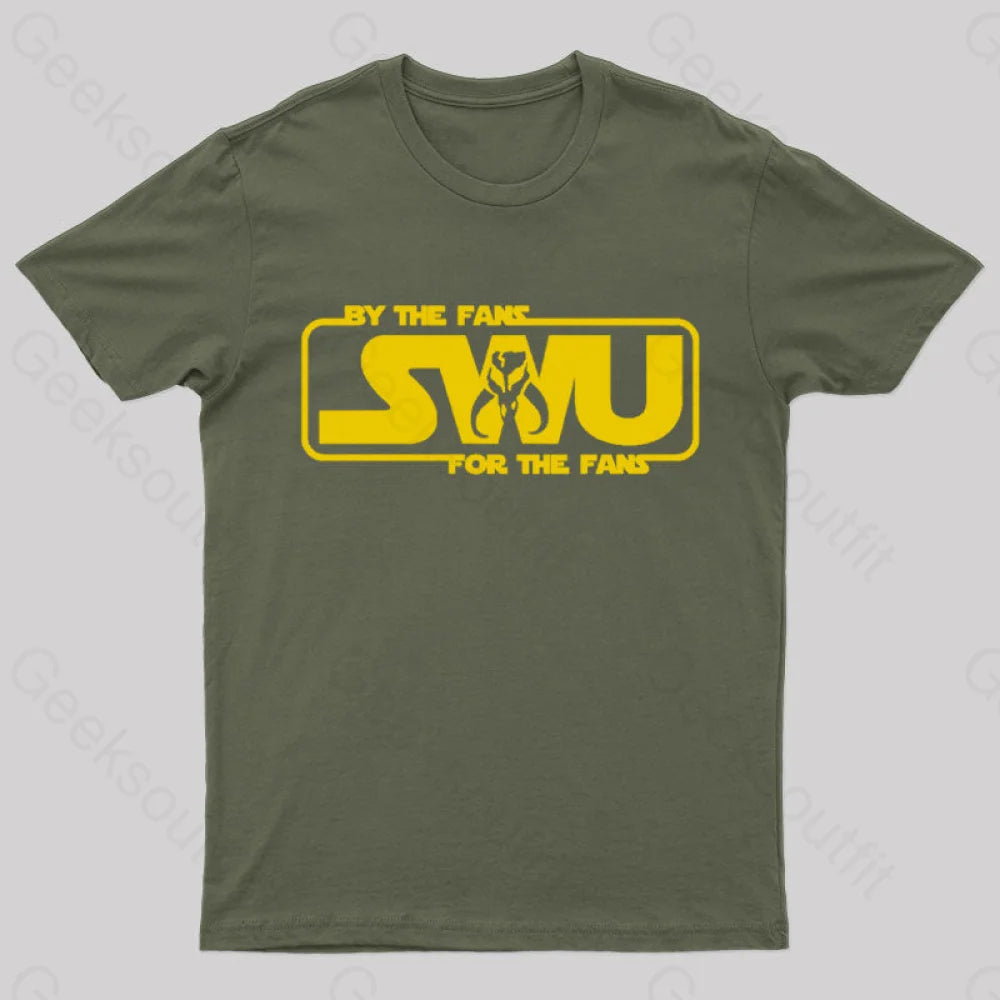 By The Fans Swu For Geek T-Shirt Army Green / S