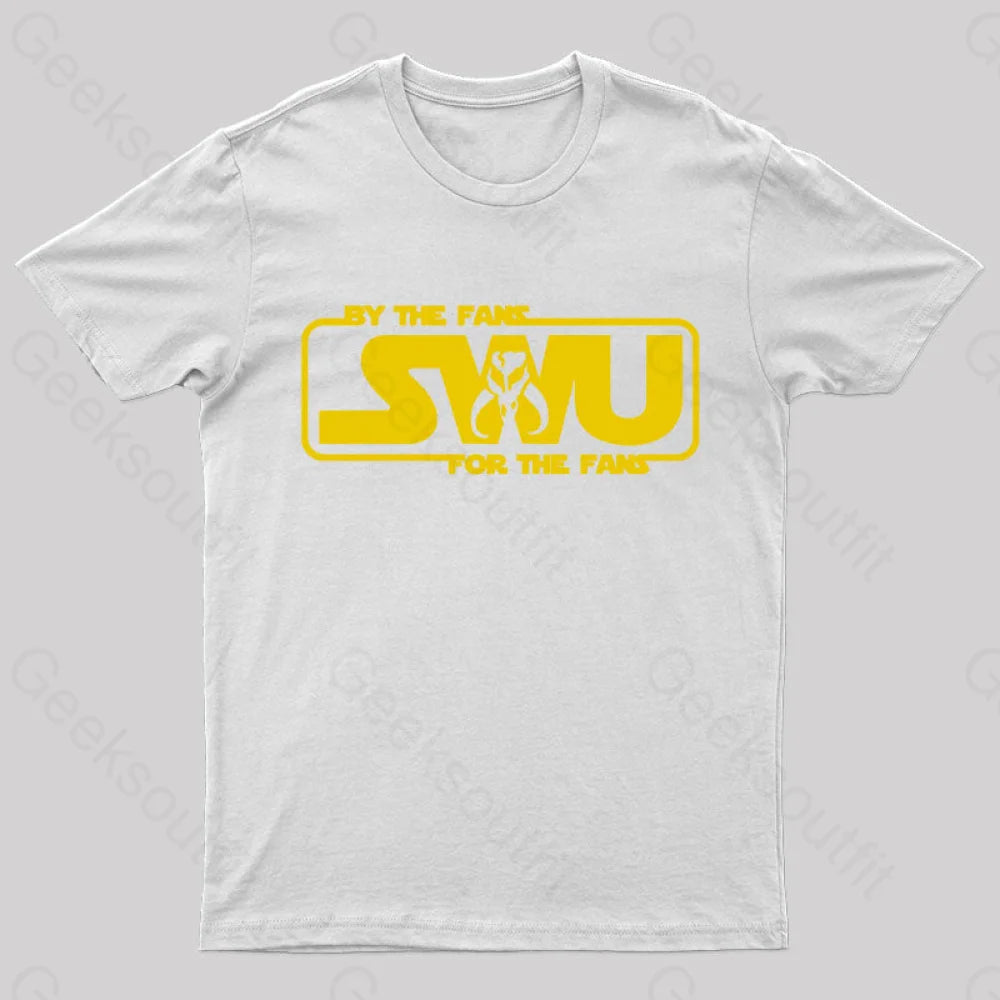 By The Fans Swu For Geek T-Shirt White / S