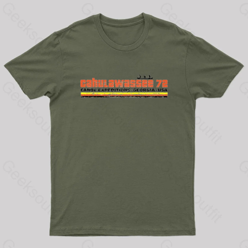 Cahulawassee Geek T-Shirt Army Green / S