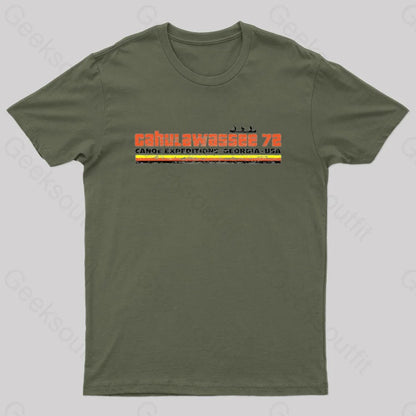 Cahulawassee Geek T-Shirt Army Green / S