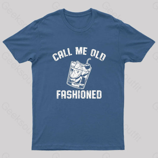 Call Me Old Fashioned Nerd T-Shirt Navy / S