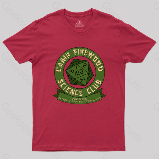 Camp Firewood Science Club T-Shirt Red / S