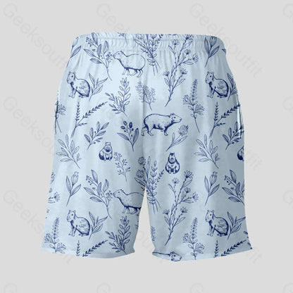 Capybara Geeky Drawstring Shorts