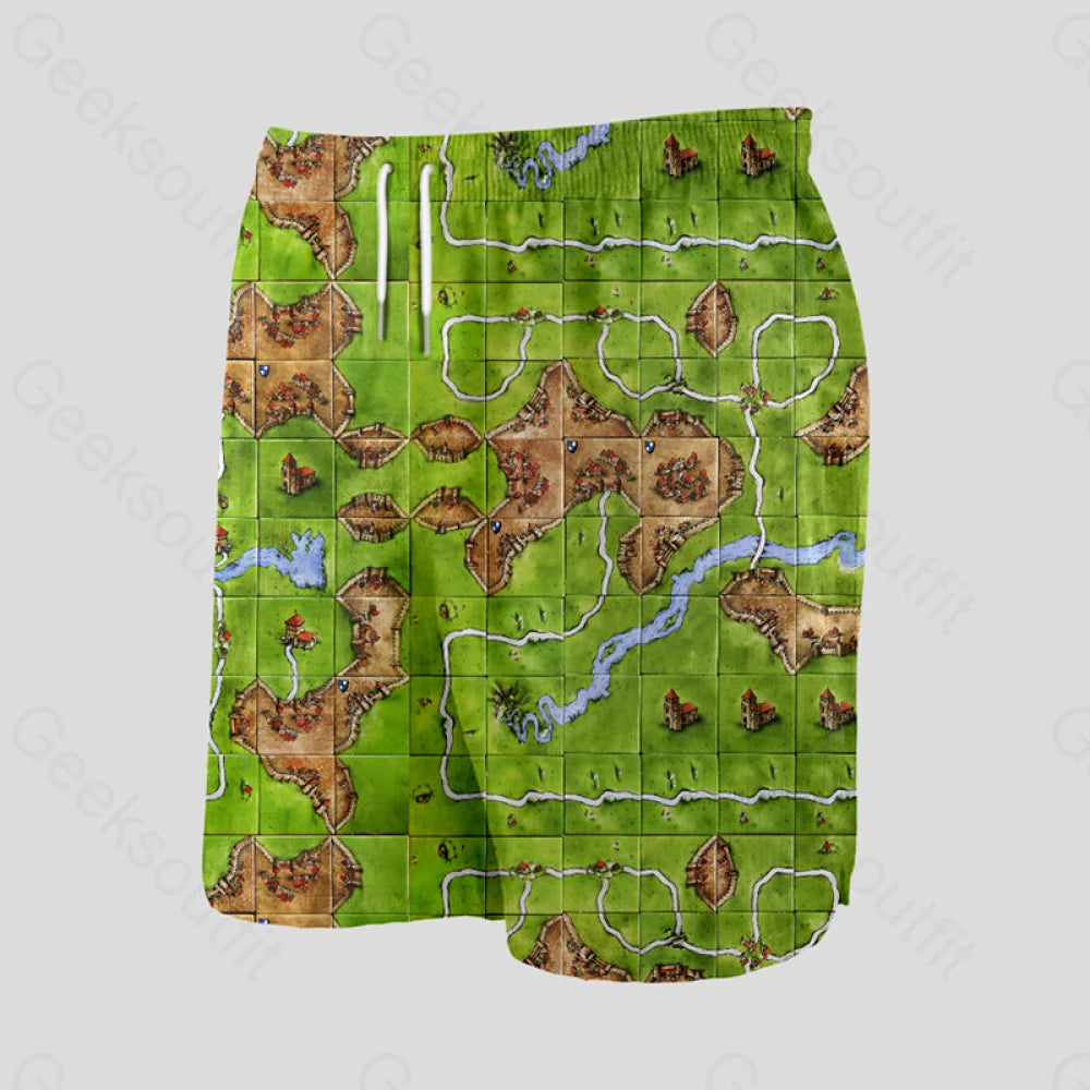 Carcassonne Geeky Drawstring Shorts