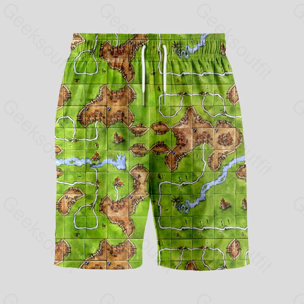 Carcassonne Geeky Drawstring Shorts