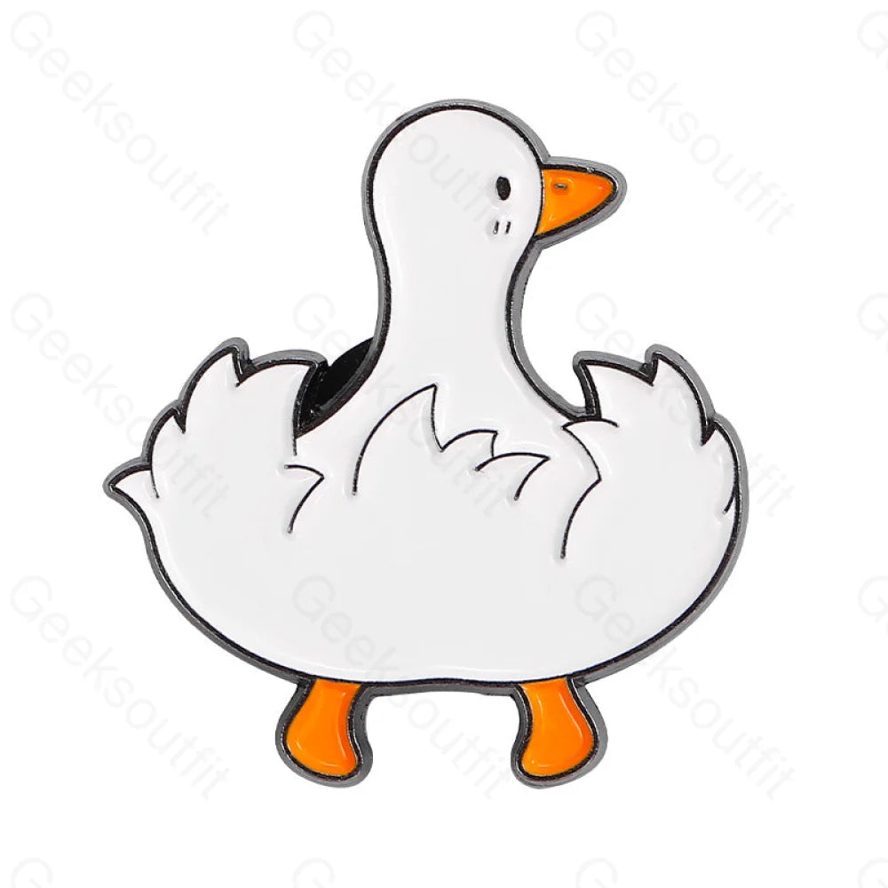 Cartoon White Goose Grips Knife Fun Pins Xz6710