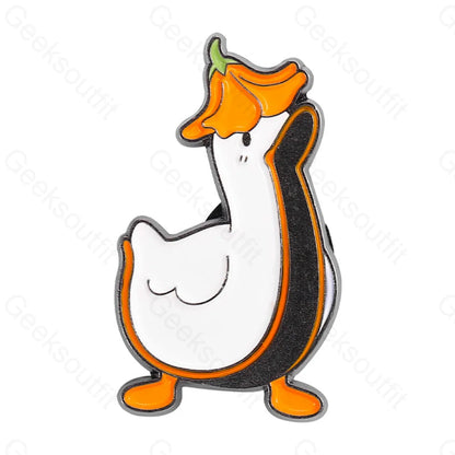 Cartoon White Goose Grips Knife Fun Pins Xz6711