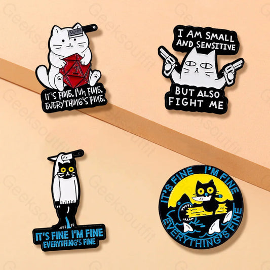 Cat In Danger Pins