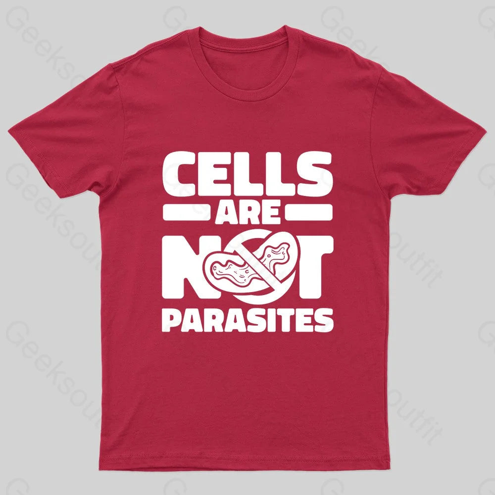 Cells Are Not Parasites Nerd T-Shirt Navy / S