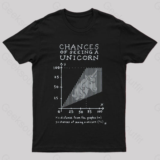 Chance 5 Of Seeing A Unicorn T-Shirt Black / S