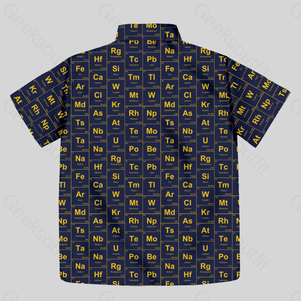 Chemical Elements Navy Button Up Pocket Shirt - Geeksoutfit