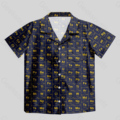 Chemical Elements Navy Button Up Pocket Shirt - Geeksoutfit