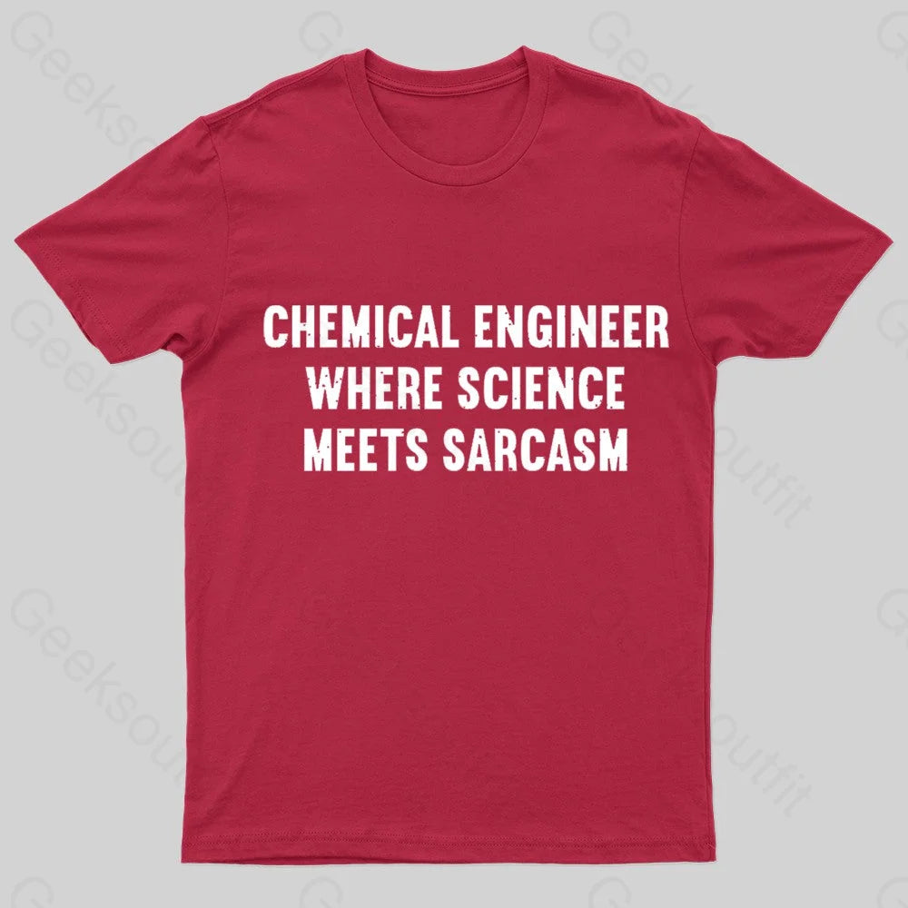 Chemical Engineer Geek T-Shirt Red / S