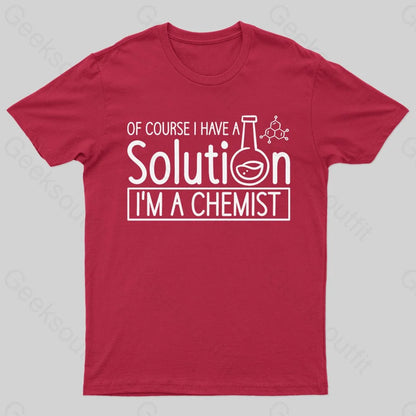 Chemist Elements Geek T-Shirt Red / S