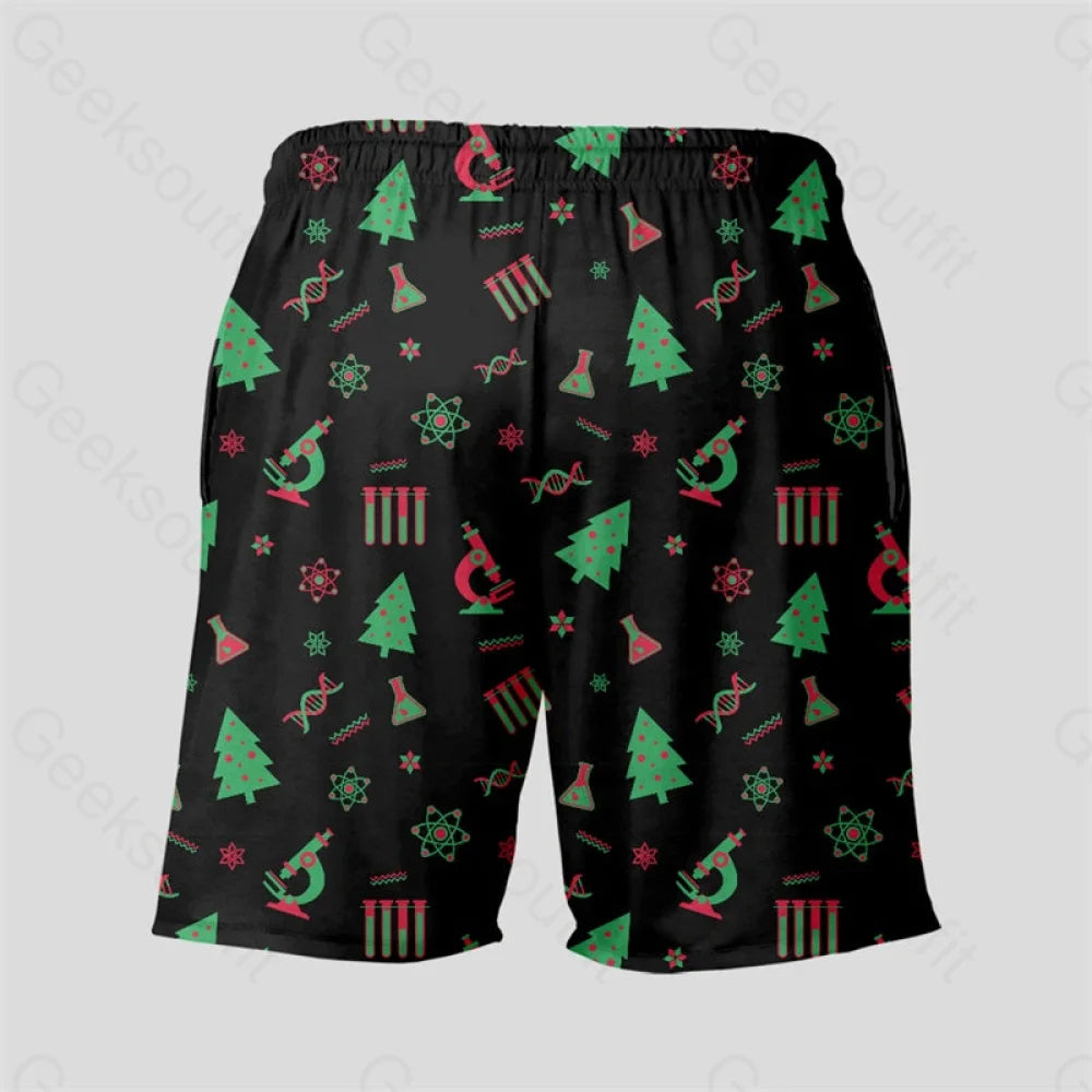 Chemistry Christmas Geeky Drawstring Shorts