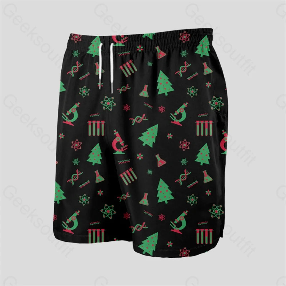 Chemistry Christmas Geeky Drawstring Shorts