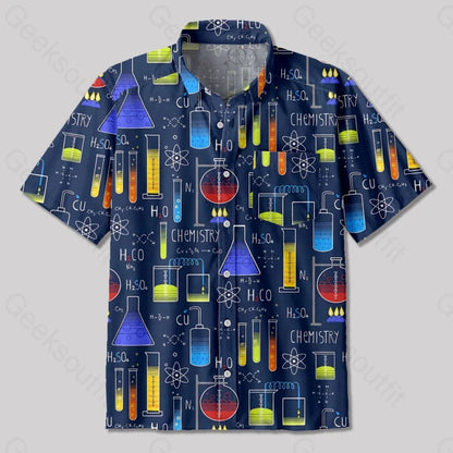 Chemistry Lab Button Up Pocket Shirt - Geeksoutfit