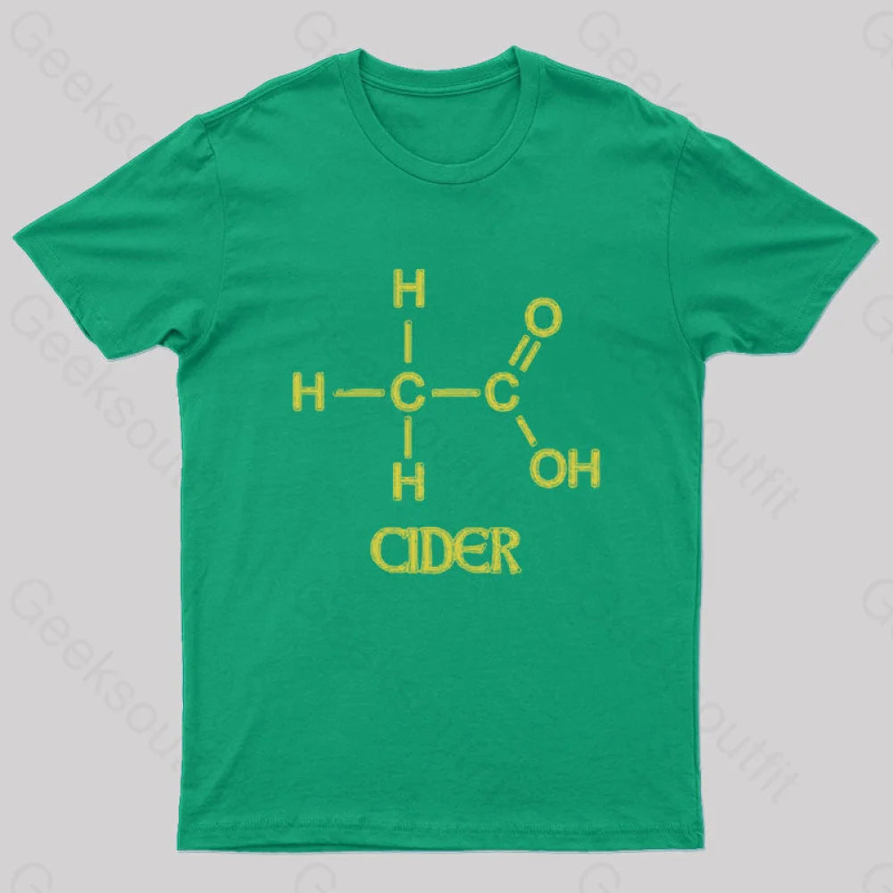 Chemistry Of Cider Nerd T-Shirt Green / S