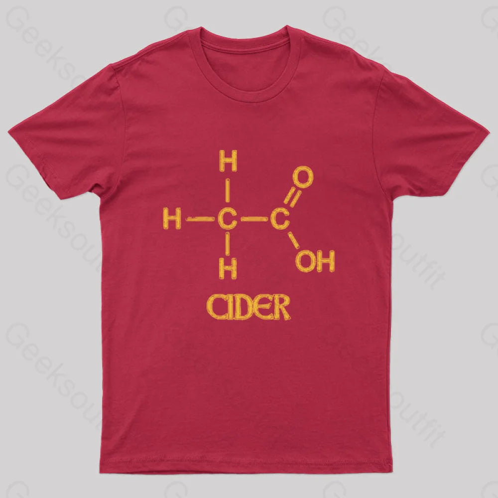 Chemistry Of Cider Nerd T-Shirt Red / S