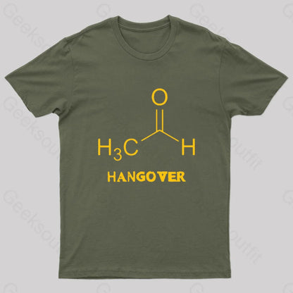 Chemistry Of Hangover Nerd T-Shirt Army Green / S