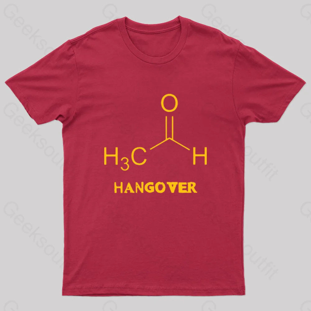 Chemistry Of Hangover Nerd T-Shirt Red / S