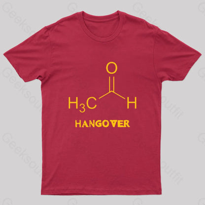 Chemistry Of Hangover Nerd T-Shirt Red / S