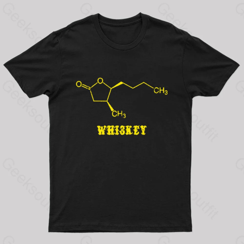 Chemistry Of Whiskey Nerd T-Shirt Black / S