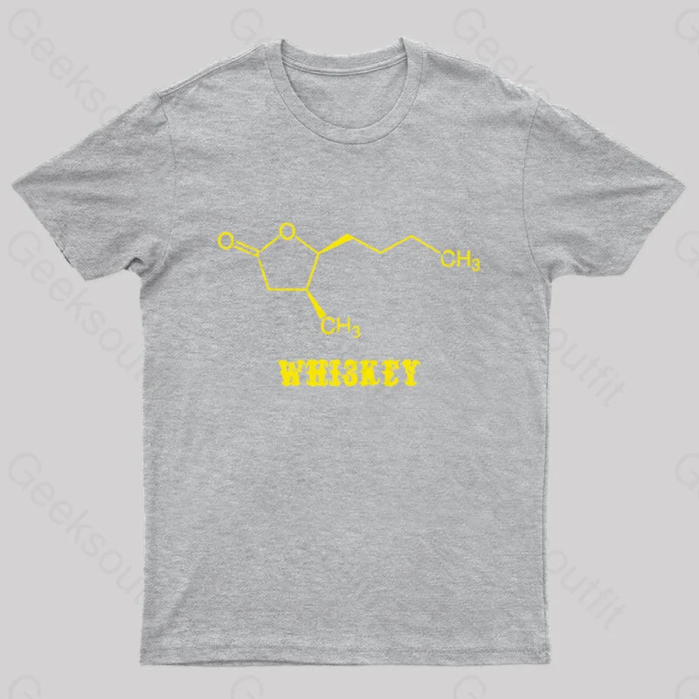 Chemistry Of Whiskey Nerd T-Shirt Grey / S