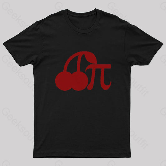 Cherry Pi Day Geek T-Shirt Black / S