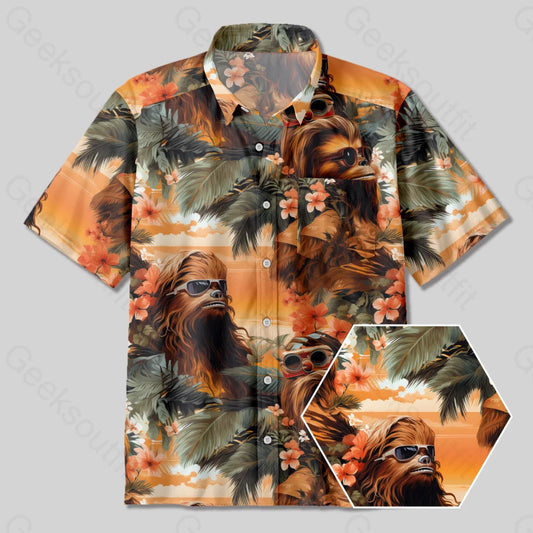 Chewbacca Button Up Pocket Shirt Up / S Bus376 Yc