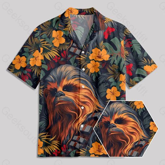 Chewbacca Flowers And Trees From Button Up Pocket Shirt Yc