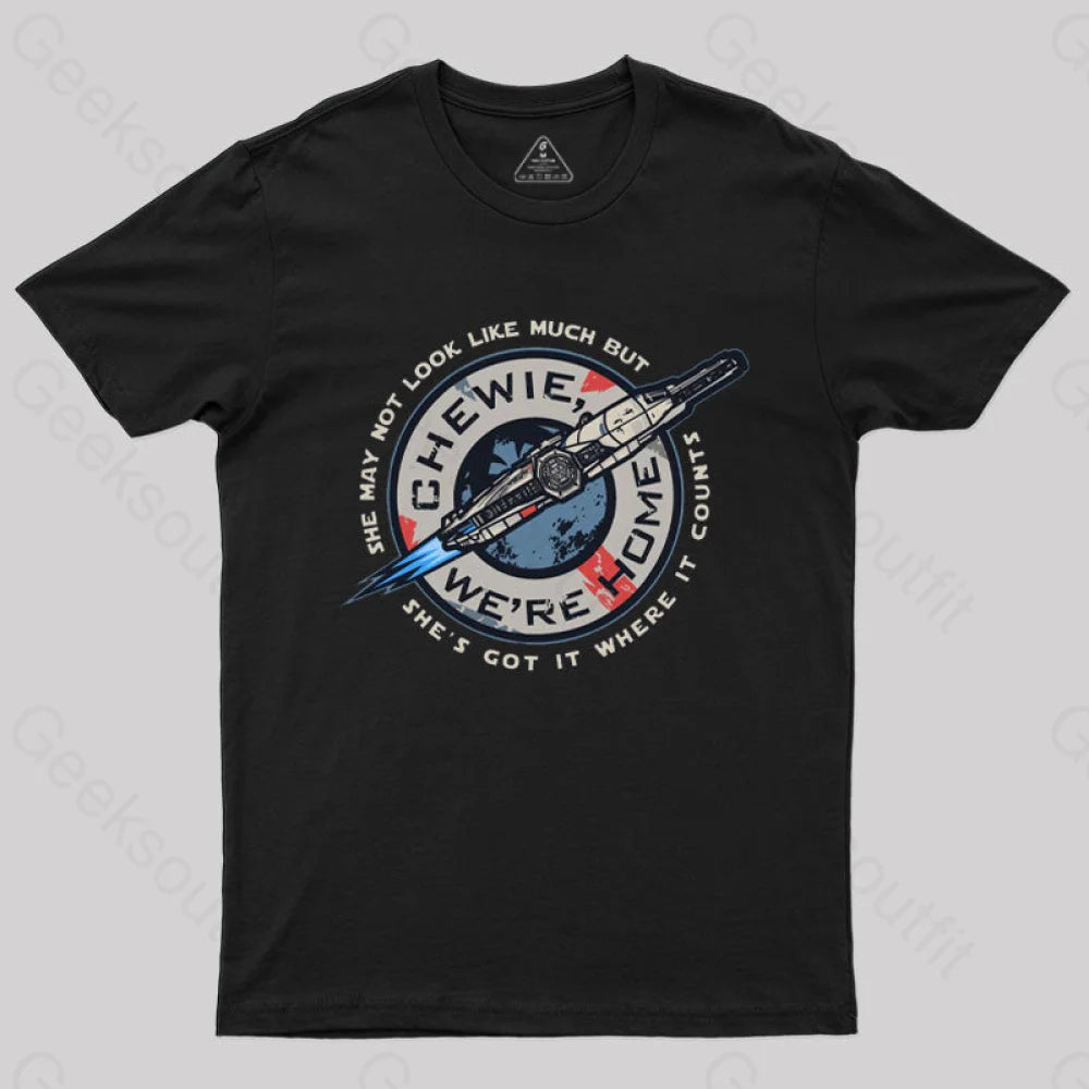 Chewie We’re Home T-Shirt Black / S