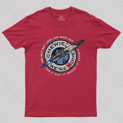 Chewie We’re Home T-Shirt Red / S