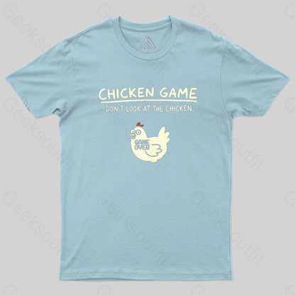 Chicken Game Geek T-Shirt Light Blue / S