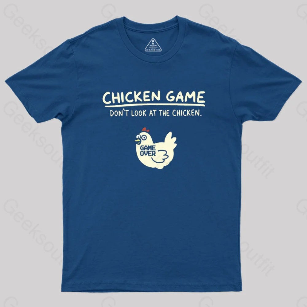 Chicken Game Geek T-Shirt Navy / S